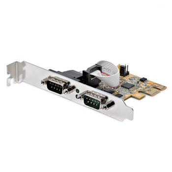 STARTECH PCIE DUAL SERIAL PORT CARD - 16C1050 UART 5V/12V STATUS LIGHT PERP (21050-PC-SERIAL-LP)