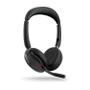 JABRA a Evolve2 65 Flex UC Stereo - Headset - on-ear - Bluetooth - wireless - active noise cancelling - USB-C - black - Optimised for UC (26699-989-899)