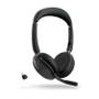 JABRA a Evolve2 65 Flex MS Stereo - Headset - on-ear - Bluetooth - wireless - active noise cancelling - USB-C - black - Certified for Microsoft Teams (26699-999-899)