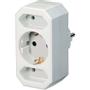 BRENNENSTUHL Power adapter 3-Way with increased contact protection - White