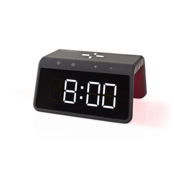 NEDIS Alarm-clock with wireless charging Qi certified,  15W - Black (WCACQ30BK)