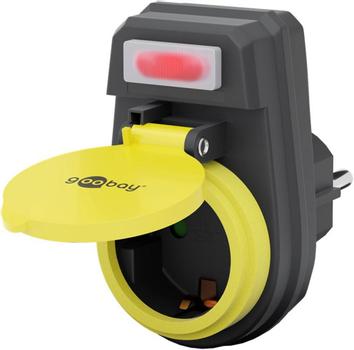 Goobay Safety Socket with Switch, Splash-proof<br>safety socket 1-way, suitable for outdoor use (41266)