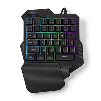 NEDIS Gaming One-Handed Keyboard, Wired - Black (GKBDS110BK)