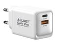 ALLNET Ersatznetzteil QC USB-C PD GaN Netzteil Power Supply 45 Watt 1x USB Typ-A QC, 1x USB Typ-C**EU PLUG**