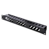StarTech 1U Horizontal Finger Duct Rack Cable Management Panel with Cover - Server Rack Cable Duct - Rack Cable Organizer / Manager (CMDUCT1UX) - rackkabelstyringspanel - 1U (CMDUCT1UX)