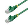 STARTECH "Cat5e Patch Cable with Snagless RJ45 Connectors - 2m, Green"