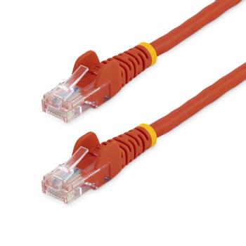STARTECH 1M CAT 5E RED SNAGLESS ETHERNET RJ45 CABLE MALE TO MALE CABL (45PAT1MRD)