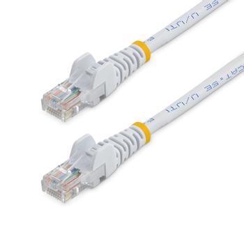 STARTECH 1M CAT 5E WHITE SNAGLESS ETHERNET RJ45 CABLE MALE TO MALE CABL (45PAT1MWH)