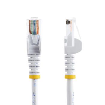 STARTECH StarTech.com 0.5m White Snagless Cat5e Patch Cable (45PAT50CMWH)