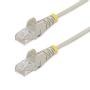 STARTECH 0.5M SLIM CAT6 CABLE - GREY SNAGLESS - 28 AWG COPPER WIRE CABL