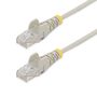 STARTECH 1.5M SLIM CAT6 CABLE - GREY SNAGLESS - 28 AWG COPPER WIRE CABL
