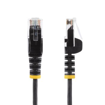 STARTECH 0.5M SLIM CAT6 CABLE - BLACK SNAGLESS - 28 AWG COPPER WIRE CABL (N6PAT50CMBKS)