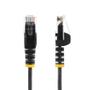 STARTECH SNAGLESS NETWORK CABLE SLIM RJ45 1M BLACK CABL (N6PAT100CMBKS)