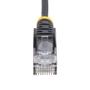 STARTECH StarTech.com 2.5m Slim LSZH CAT6 Ethernet Cable, 10 Gigabit Snagless RJ45 100W PoE Patch Cord, CAT 6 10GbE UTP Network Cable w/Strain Relief, Black, Fluke Tested/ ETL/ Low Smoke Zero Halogen - Category  (N6PAT250CMBKS)