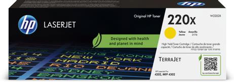 HP 220X - Høy ytelse - gul - original - LaserJet - tonerpatron (W2202X) (W2202X)