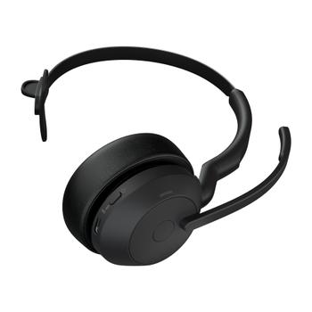 JABRA a Evolve2 55 UC Mono - Headset - on-ear - Bluetooth - wireless - active noise cancelling - USB-A - black - with charging stand - Cisco Webex Certified,    Alcatel-Lucent Certified,    Avaya Certified,    MFi C (25599-889-989)