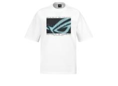 ASUS ROG COSMIC WAVE T-Shirt, Drop Shoulder Fit, White - Size L