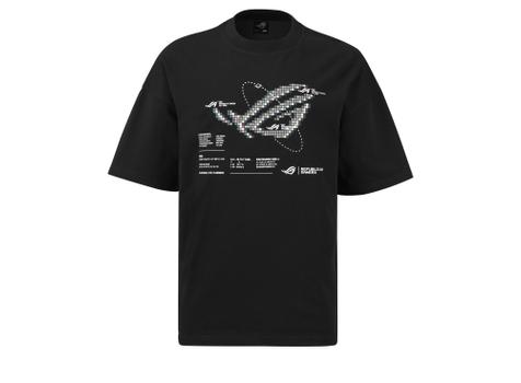 ASUS ROG PIXELVERSE T-Shirt, Drop Shoulder Fit, Black- Size XL (90GC0140-BST030)