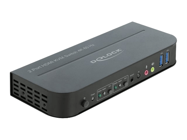 DELOCK HDMI KVM Switch 4K 60 Hz with USB 3.0 and Audio (11481)