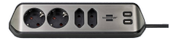 Brennenstuhl estilo corner extension lead with USB charging function B
