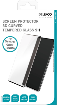 DELTACO screen protector,   Samsung Galaxy S23 Ultra, 3D Curved glass (SCRN-S23U)