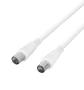 DELTACO Antenna cable, 75 Ohm nickel-plated connectors, 5m, white