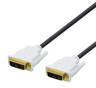 DELTACO DVI-D Dual Link cable, 1080p 60Hz, 3m, black (120004)