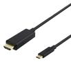 DELTACO USB-C - HDMI cable, 4K UHD, gold plated, 2m, black