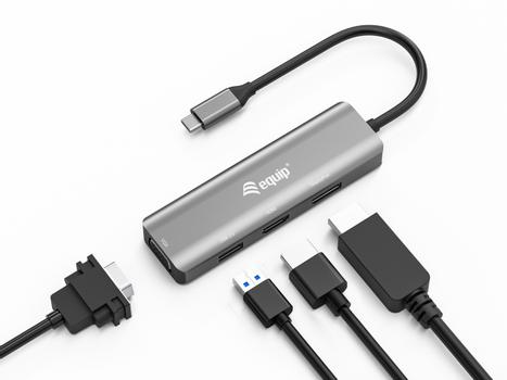 EQUIP Usb-C To Hdmi/ Displayport/ Vga (133485)