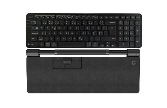 CONTOUR DESIGN RollerMouse Pro Regular Dark Grey + Balance Keyboard BK Wireless PC & Mac Black Compact Ergonomic Pan Nordic (901003)