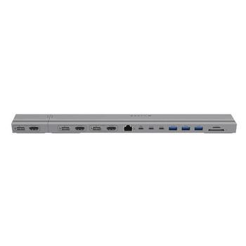 HYPER Targus HyperDrive 4K Ｍulti-Display MacBook Docking För 13"-16" MacBook, USB-C PD 100W, 2x USB-A, 3x HDMI, 2xUSB-C, Ethernet (HD156-GL)