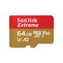 SANDISK k Extreme - Flash memory card - 64 GB - A2 / Video Class V30 / UHS-I U3 / Class10 - microSDXC UHS-I