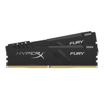 KINGSTON HyperX FURY - DDR4 - kit - 8 GB: 2 x 4 GB - DIMM 288-pin - 2666 MHz / PC4-21300 - CL16 - 1.2 V - unbuffered - non-ECC - black (HX426C16FB3K2/8)