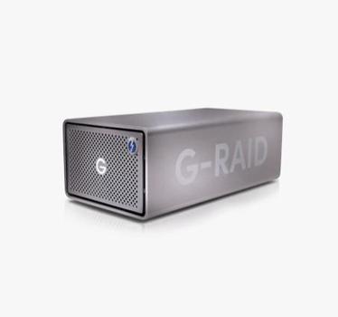 SANDISK G-RAID 2 - Hard drive array - 40 TB - 2 bays - HDD 20 TB x 2 - Thunderbolt 3, USB 3.1 Gen 2 (external) (SDPH62H-040T-MBAAD)