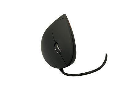 MediaRange Corded ergonomic 6-button optical mouse for righthanders,  black (MROS230)