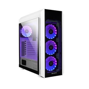 CHIEFTEC Scorpion 3 White edition ATX gaming with 4x120 A-RGB fan 2 tempered glass side and front (GL-03W-OP)
