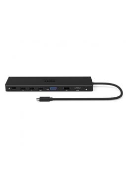 PORT DESIGNS USB-C Triple Screen Travel Docking Station, 100W PD (901906-W)