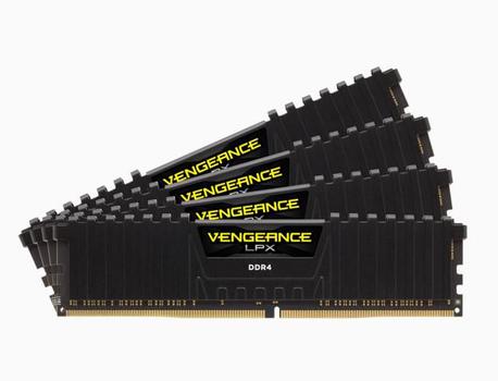 CORSAIR 32GB (4 x 8 GB) DDR4 3600MHz CL16 Vengeance LPX Svart (CMK32GX4M4D3600C16)