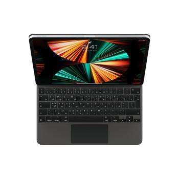 APPLE Magic Keyboard - Tangentbord och foliefodral - med pekdyna - bakgrundsbelyst - Smart connector - QWERTY - arabiska - svart - för 12.9-inch iPad Pro (3:e generationen,  4:e generation,  5:e generation) (MJQK3AB/A)