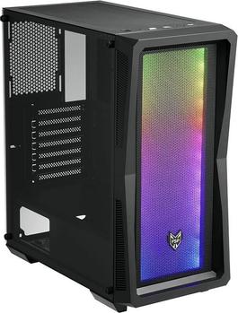 FSP/Fortron ATX Midi Tower CMT212 Black, A.RGB light bar (POC0000130)