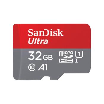 SANDISK k Ultra - Flash memory card (microSDHC to SD adapter included) - 32 GB - A1 / UHS-I U1 / Class10 - microSDHC UHS-I (pack of 2) (SDSQUA4-032G-GN6MT)