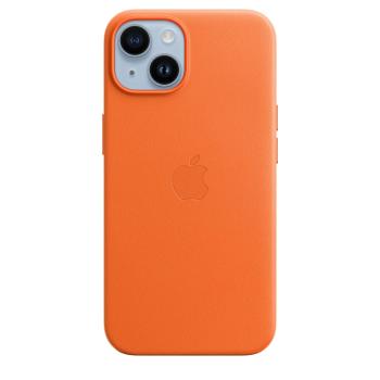 APPLE e - Back cover for mobile phone - MagSafe compatibility - leather - orange - for iPhone 14 (MPP83ZM/A)