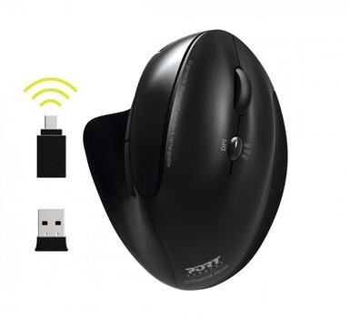 PORT DESIGNS Ergonomic Rechargeable Bluetooth Wireless Mouse RH / 900706-BT (900706-BT)