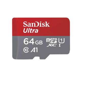 SANDISK Ultra 64GB MicroSDXC UHS-I Class 10 Memory Card for Chromebook (SDSQUAB-064G-GN6FA)