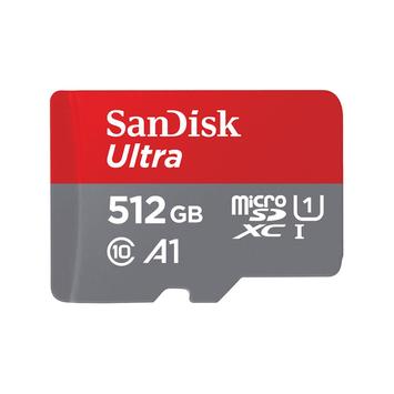 SanDisk Ultra - flashminnekort - 512 GB - microSDXC UHS-I (SDSQUNR-512G-GN6TA)