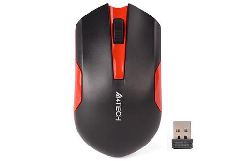 A4TECH Mouse V-TRACK G3-200N-1 Black+Red WRLS (A4TMYS46038)