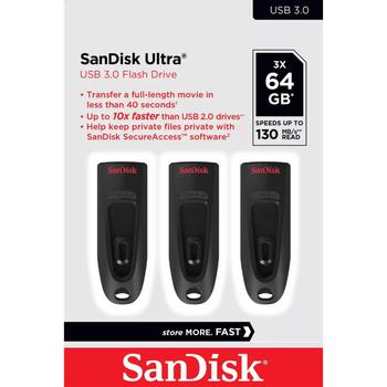 SANDISK k Ultra - USB flash drive - 64 GB - USB 3.0 (pack of 3) (SDCZ48-064G-G46T)