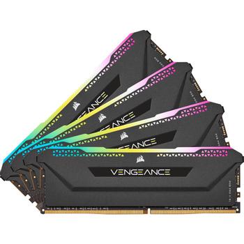 CORSAIR 64GB (4 x 16 GB) DDR4 3600MHz CL18 Vengeance RGB PRO Svart (CMH64GX4M4D3600C18)