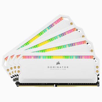 CORSAIR 32GB (4 x 8 GB) DDR4 3200MHz CL16 Dominator Platinum RGB Vit (CMT32GX4M4E3200C16W)