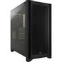 CORSAIR iCUE 4000D RGB Airflow Mid-Tower (sort) ATX, 3x Vifter Front, Tempered Glass